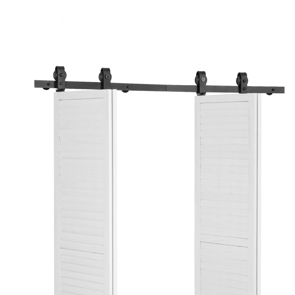 60IN-2D-4K - 60" Bifolding Barn Door Hardware for Four 14" Doors