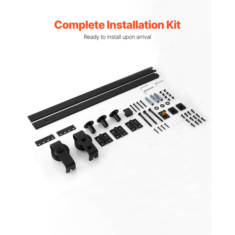 52IN-2D-3K - Heavy-Duty Bi-Fold Barn Door Hardware Track Kit for 24" Doors