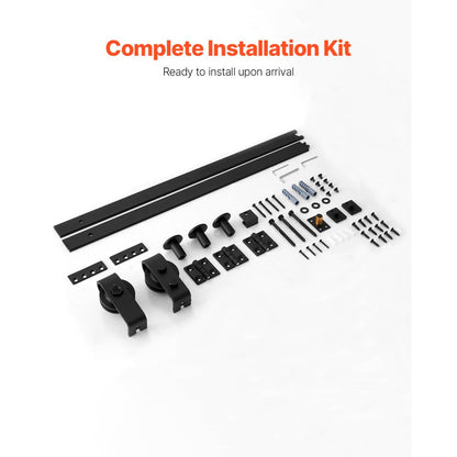 52IN-2D-3K - Heavy-Duty Bi-Fold Barn Door Hardware Track Kit for 24" Doors