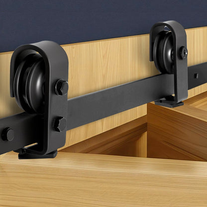 52IN-2D-3K - Heavy-Duty Bi-Fold Barn Door Hardware Track Kit for 24" Doors