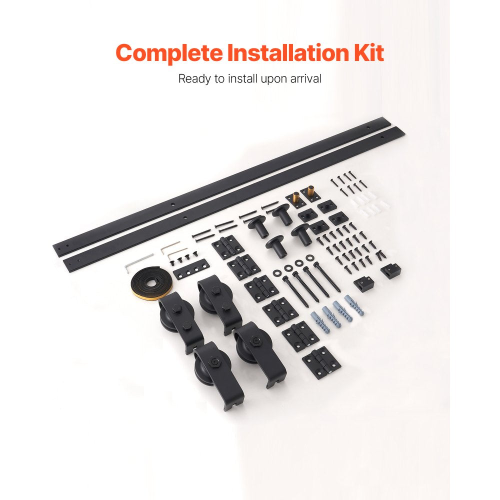 76IN-2D-4K - Heavy-Duty 76" Bi-Folding Barn Door Hardware Kit