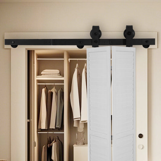 36IN-3D-3K - 36" Bi-Fold Barn Door Track Kit, 330 lb Capacity