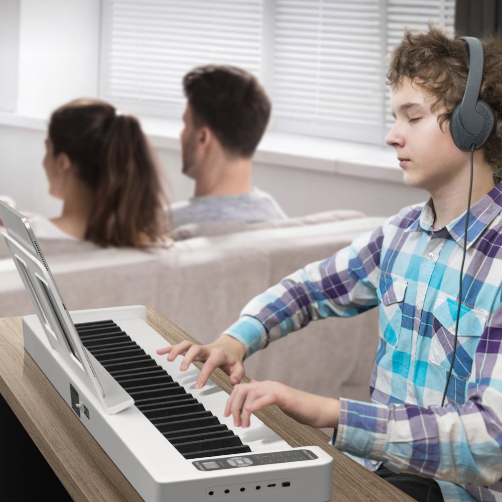 BX-11 - 61-Key Portable Folding Piano with Bluetooth & MIDI Connectivity