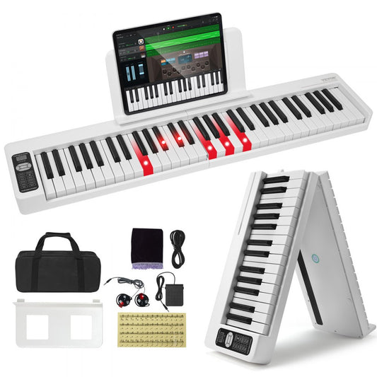 BX-11 - 61-Key Portable Folding Piano with Bluetooth & MIDI Connectivity