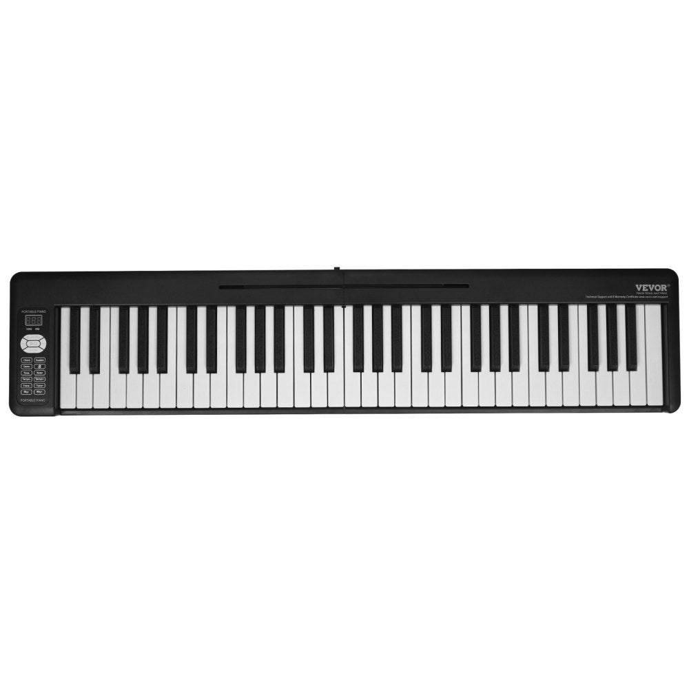 BX-11 - 61-Key Ultra-Slim Folding Piano with Bluetooth & LED Display