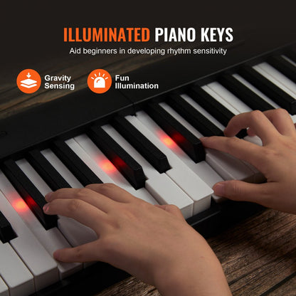 BX-20 - Ultra-Slim 88-Key Folding Piano with Bluetooth & MIDI, Black