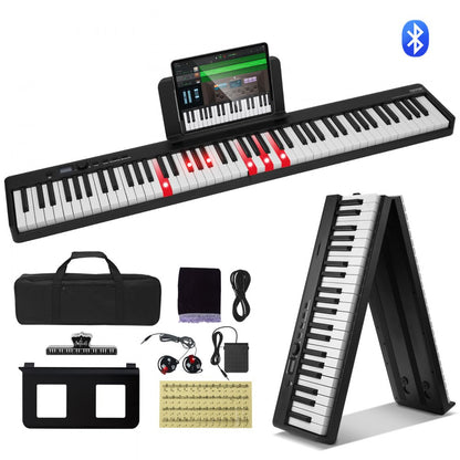 BX-20 - Ultra-Slim 88-Key Folding Piano with Bluetooth & MIDI, Black