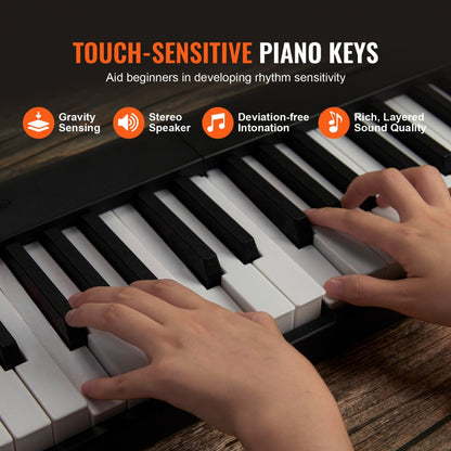 BX-20 - 88-Key Portable Folding Piano with Bluetooth & Rechargeable Battery