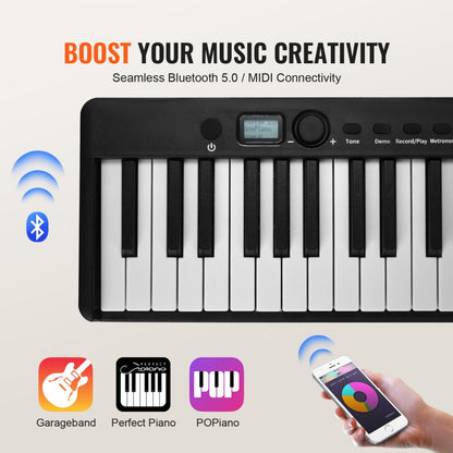 BX-20 - 88-Key Portable Folding Piano with Bluetooth & Rechargeable Battery