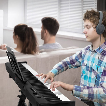 BX-20 - 88-Key Portable Folding Piano with Bluetooth & Rechargeable Battery
