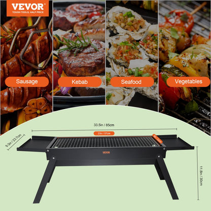 SKJ01 - 23" Compact Charcoal Grill for Outdoor BBQs and Picnics