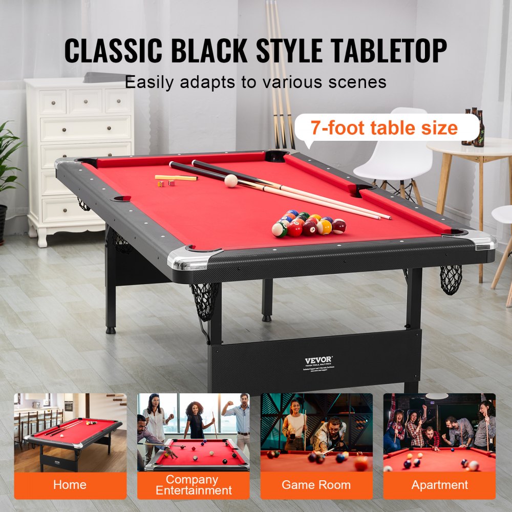 VP79 - 7 ft Portable Billiards Table for Family Fun