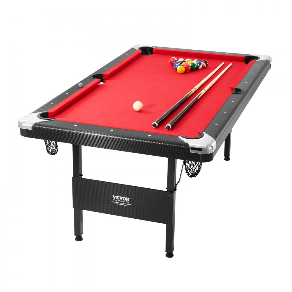VP69 - Compact 6.3 ft VEVOR Billiards Table for Family Fun