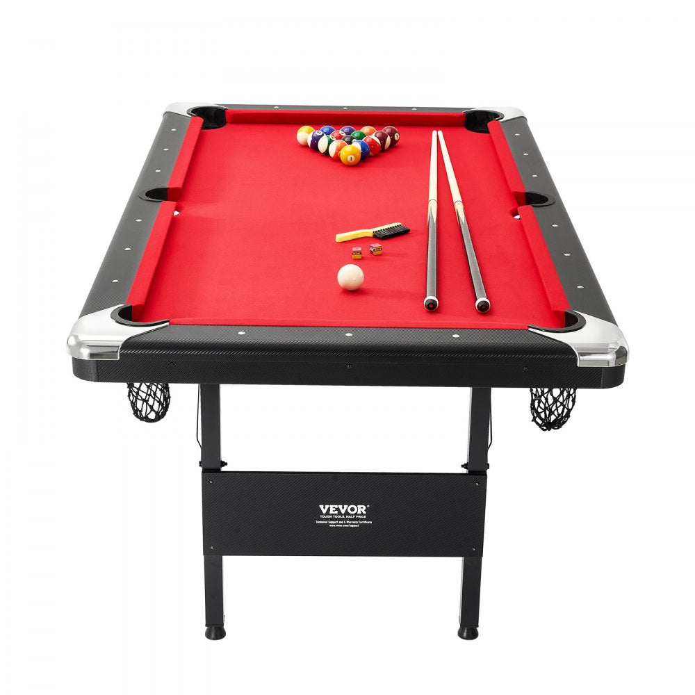 VP69 - Compact 6.3 ft VEVOR Billiards Table for Family Fun