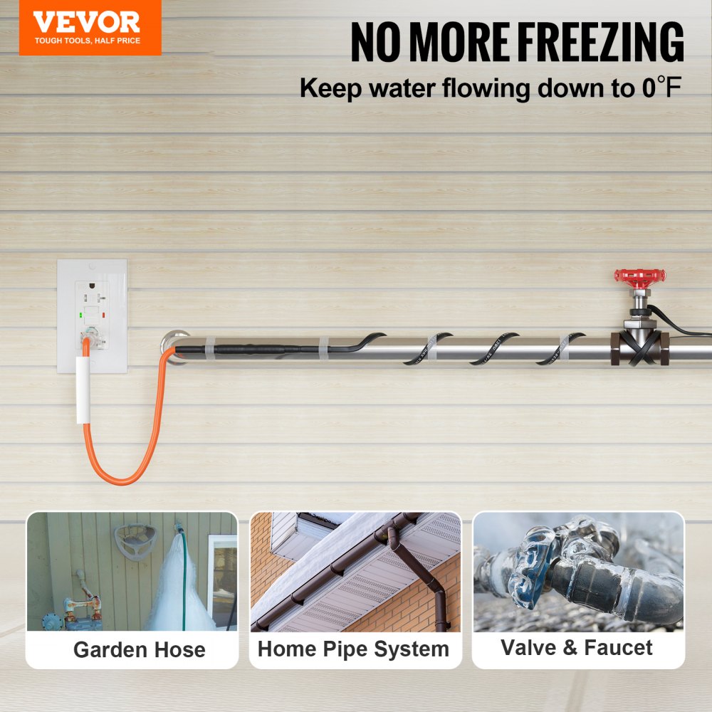 5MLTV1-9 - 9FT Self-Regulating Heating Cable for Pipe Protection