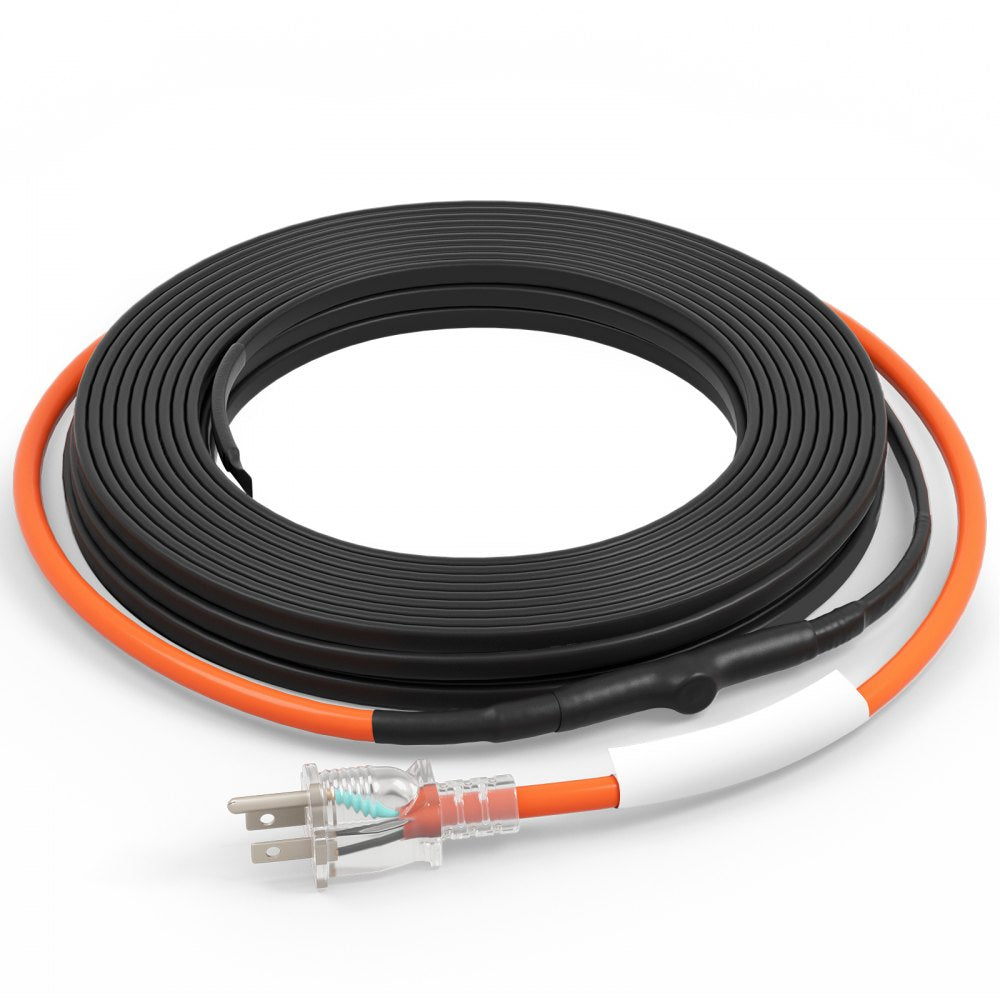 5MLTV1-40 - 40FT Self-Regulating Heating Cable with Thermostat, 5W/FT