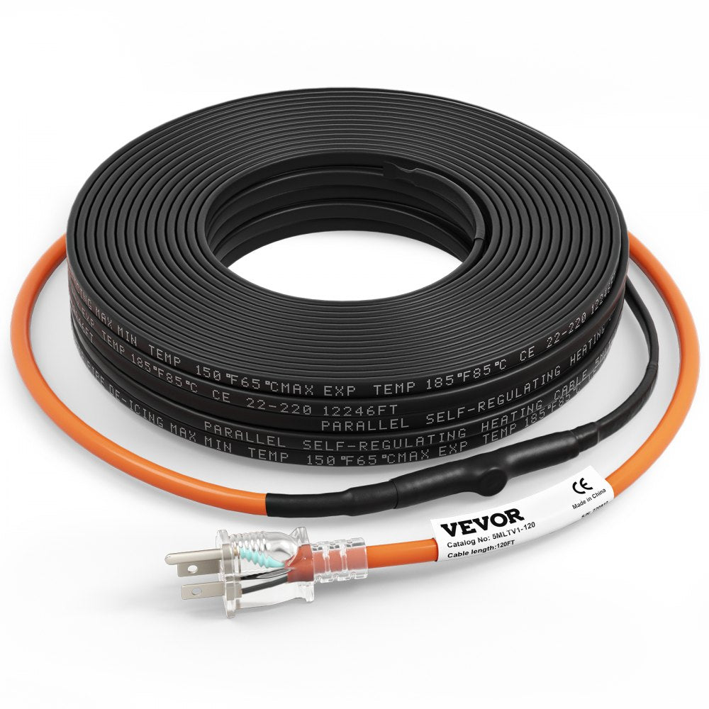 5MLTV1-120 - 120ft Self-Regulating Heating Cable for Winter Pipe Protection
