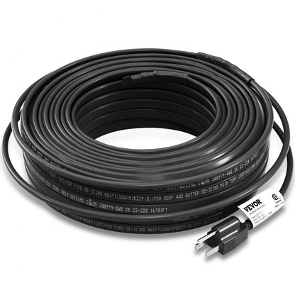 5LTV1-100 - 100ft Self-Regulating Pipe Heating Cable for Ice Prevention