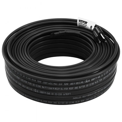 5LTV1-100 - 100ft Self-Regulating Pipe Heating Cable for Ice Prevention