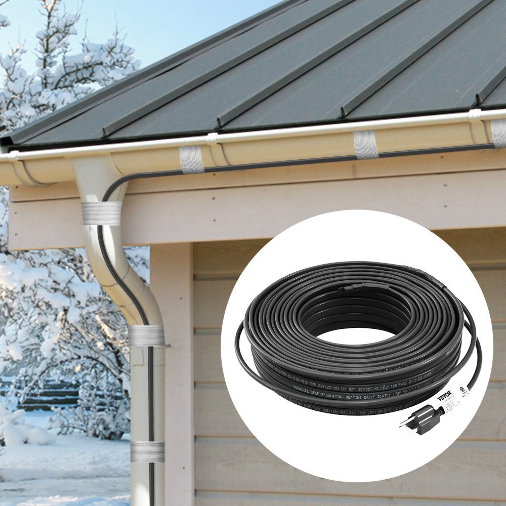 5LTV1-120 - 120ft Self-Regulating Pipe Heating Cable for Winter Protection