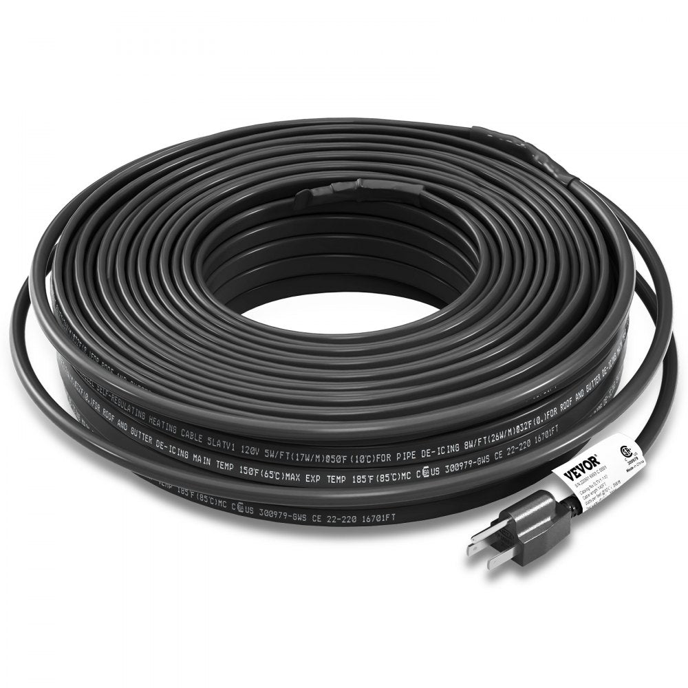 5LTV1-140 - 140ft Self-Regulating Heating Cable for Ice Prevention