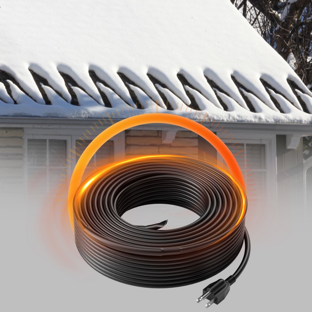 ETR series (5W/FT) - 120FT Self-Regulating Heating Cable for Roofs & Gutters