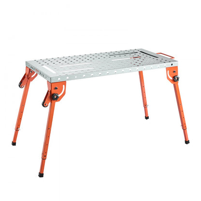 500lb - Foldable 44" x 21" Welding Table with Adjustable Height