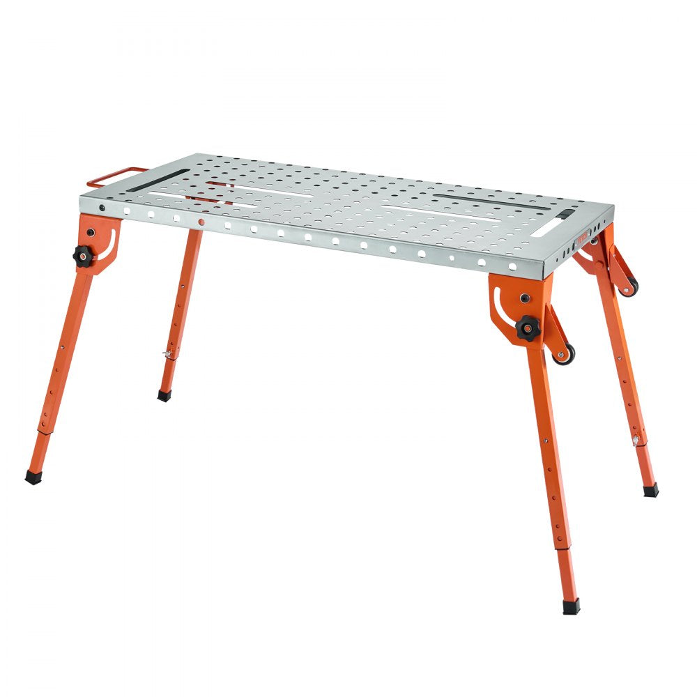500lb - Foldable 44" x 21" Welding Table with Adjustable Height