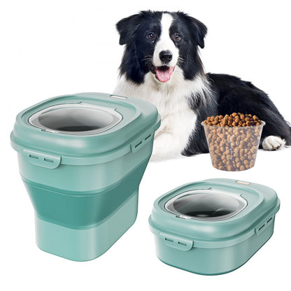 CF0233 - 50 lbs Collapsible Dog Food Container with Airtight Lid