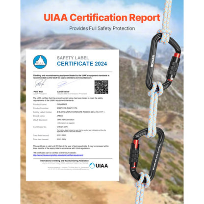 SGM7111TN - Aerospace-Grade Aluminum Heavy-Duty Auto Locking Carabiner