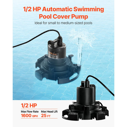 ZX30200 - 1/2 HP Automatic Pool Cover Pump with 25ft Cord