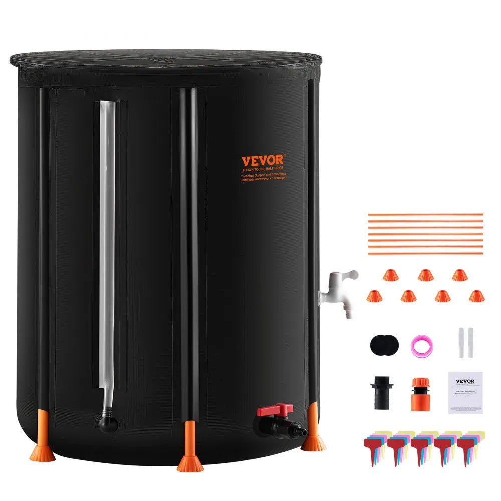 BY-HT395L - 100 Gallon Collapsible PVC Rain Barrel with Overflow Kit