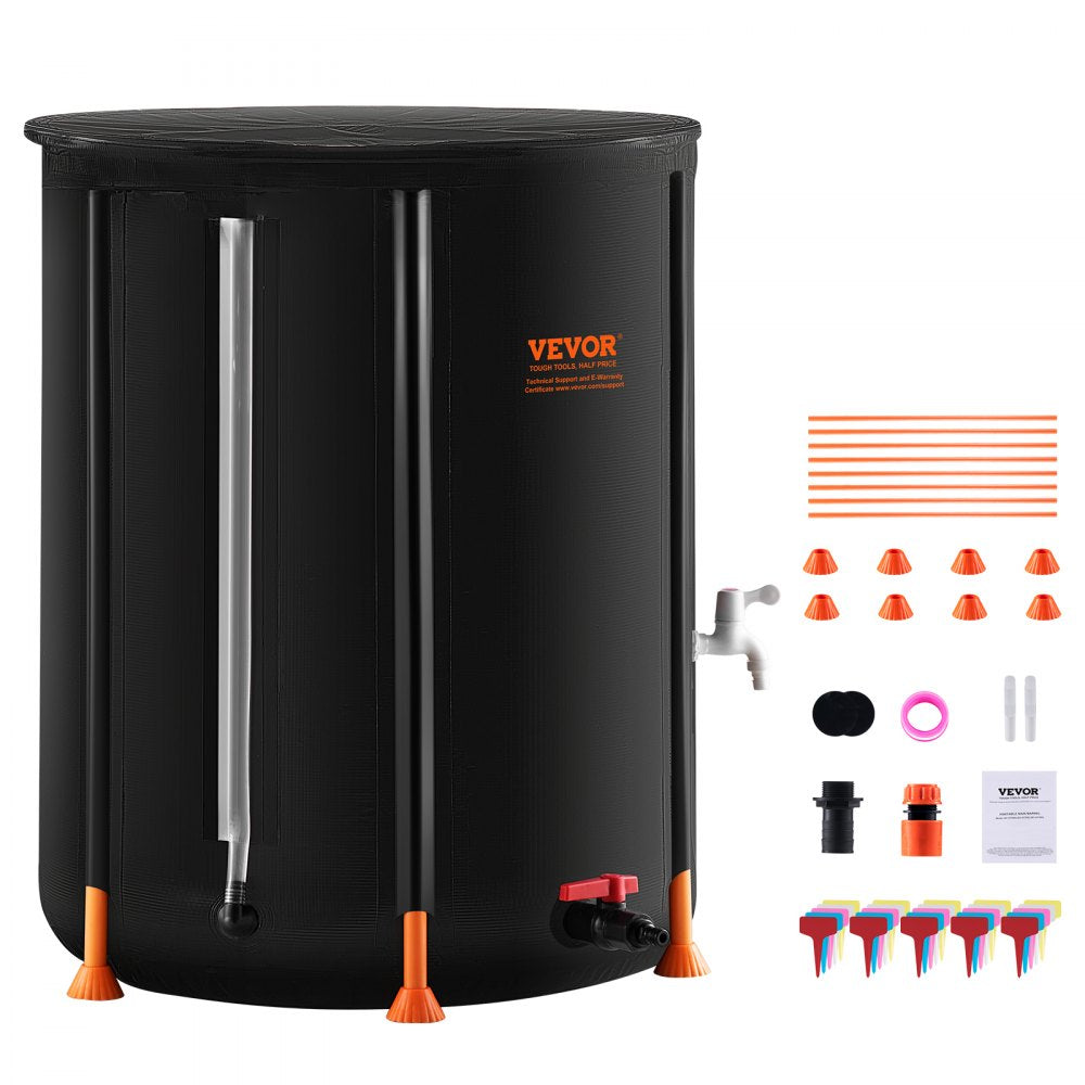 BY-HT250L - VEVOR 66 Gal Collapsible Rain Barrel with UV-Resistant PVC