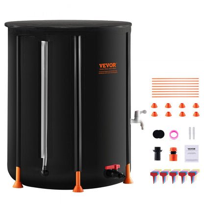 BY-HT250L - VEVOR 66 Gal Collapsible Rain Barrel with UV-Resistant PVC