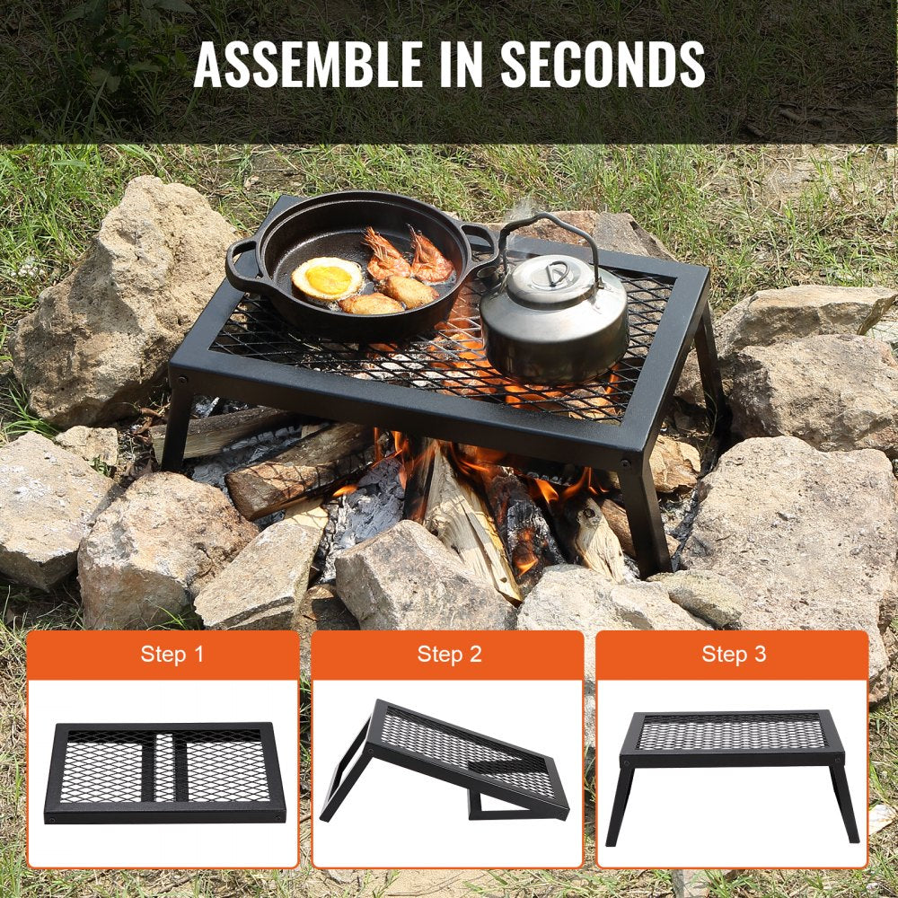JY-ZDKJ-01 - 18" Heavy-Duty Folding Grill for Outdoor Cooking