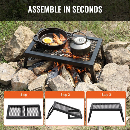 JY-ZDKJ-01 - 18" Heavy-Duty Folding Grill for Outdoor Cooking