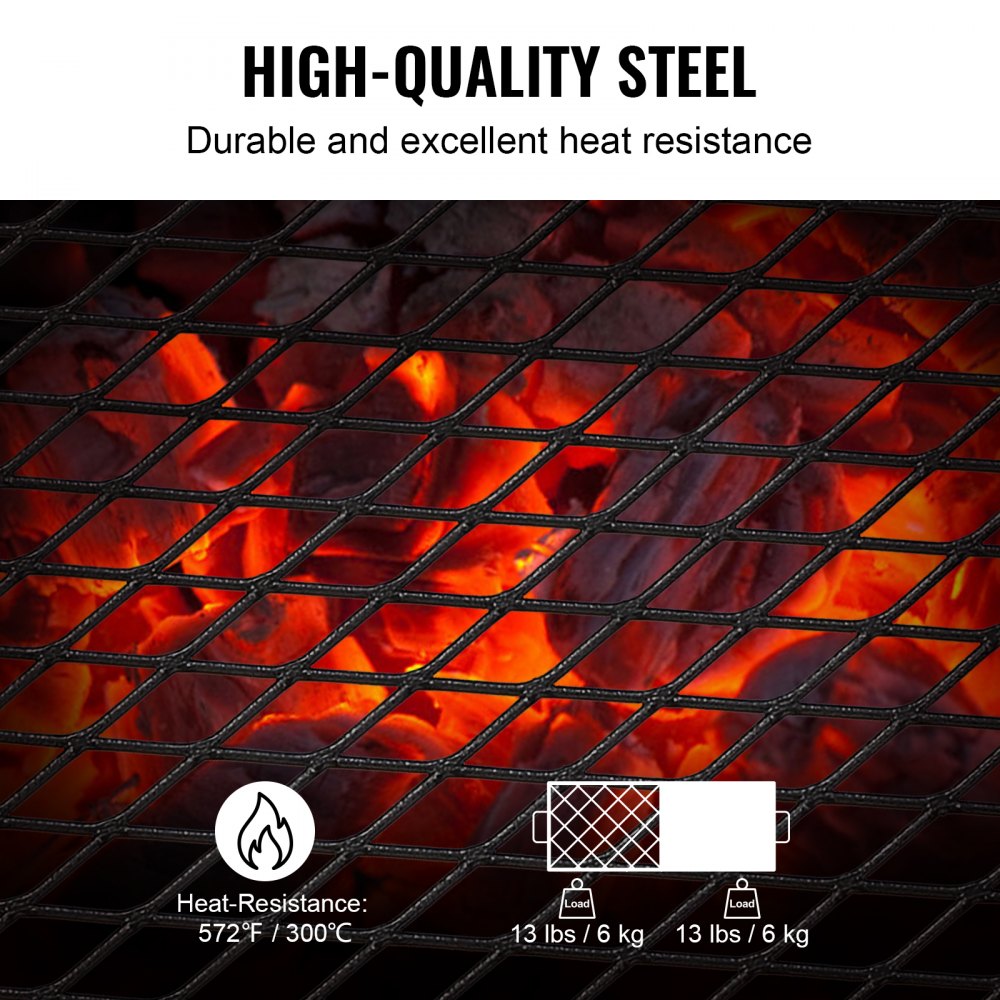 JY-ZDKJ-02 - Heavy-Duty 22.4" Folding Campfire Grill with Adjustable Height