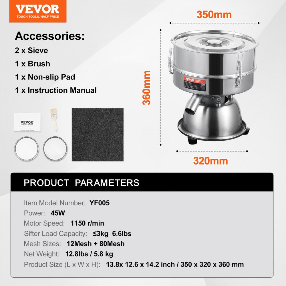 YF005 - Durable Stainless Steel Electric Sieve Shaker for Fine Sieving