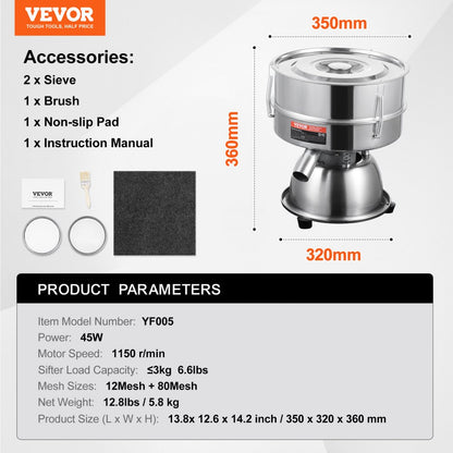YF005 - Durable Stainless Steel Electric Sieve Shaker for Fine Sieving