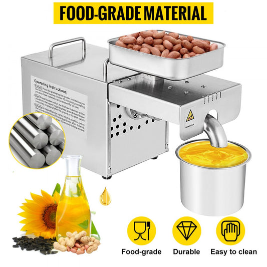 010155173329 - VEVOR 750W Oil Press Machine for Efficient Seed and Nut Extraction