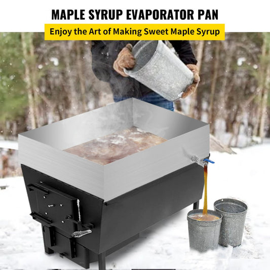 010556663613 - 24x18 Stainless Steel Maple Syrup Evaporator Pan with Valve