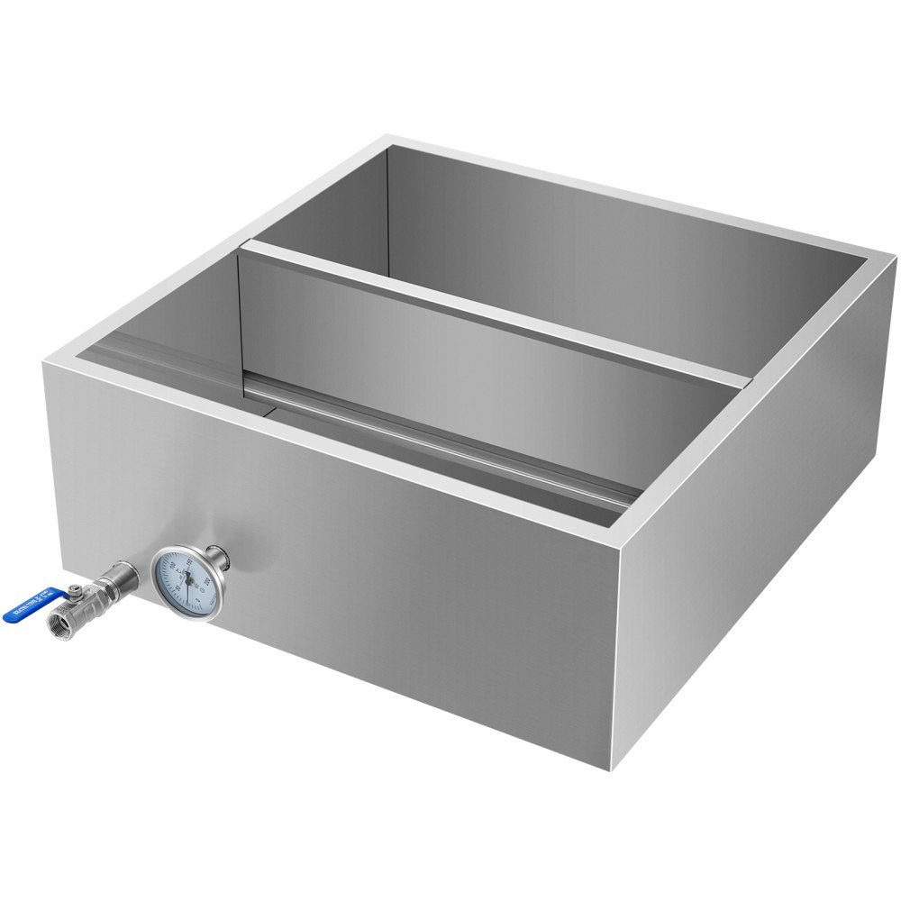 010106619542 - 2'x2' Food-Grade Stainless Steel Maple Syrup Pan with Valve