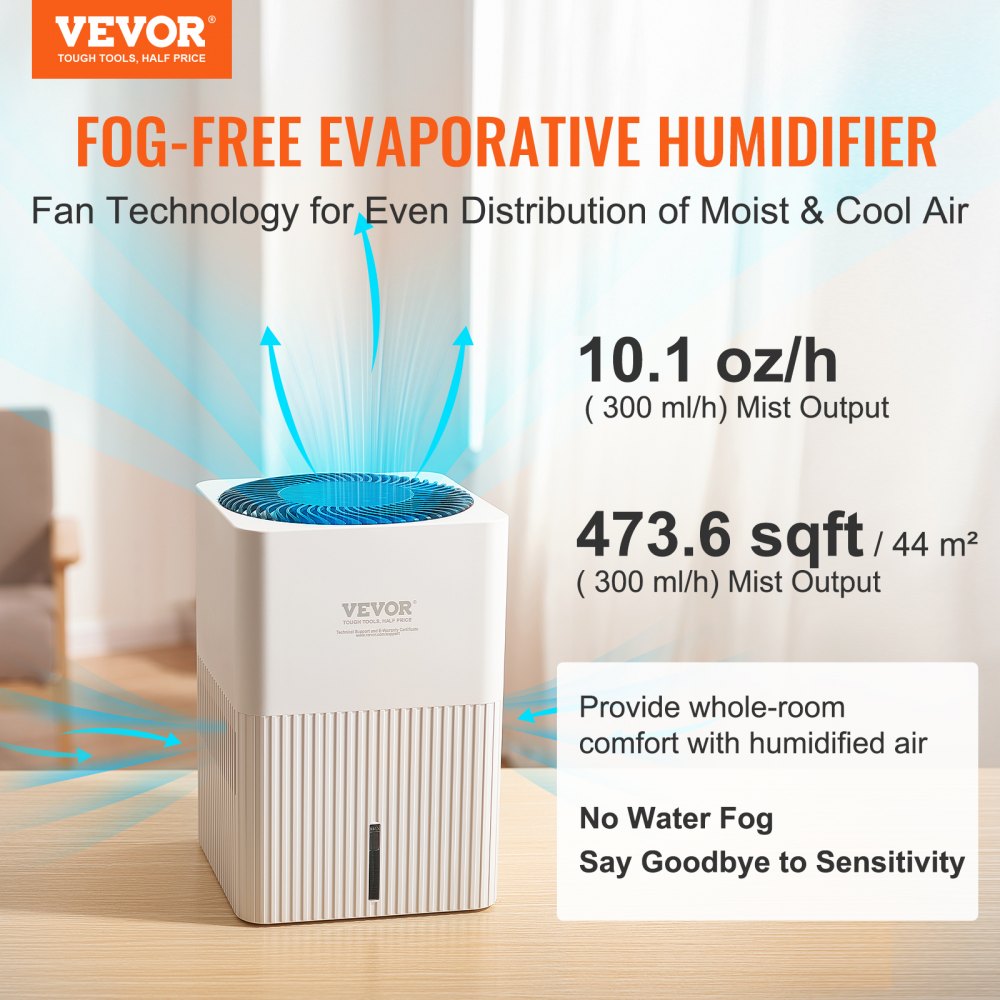 CF-6318 - 3L Evaporative Humidifier for Spaces up to 473.6 sqft