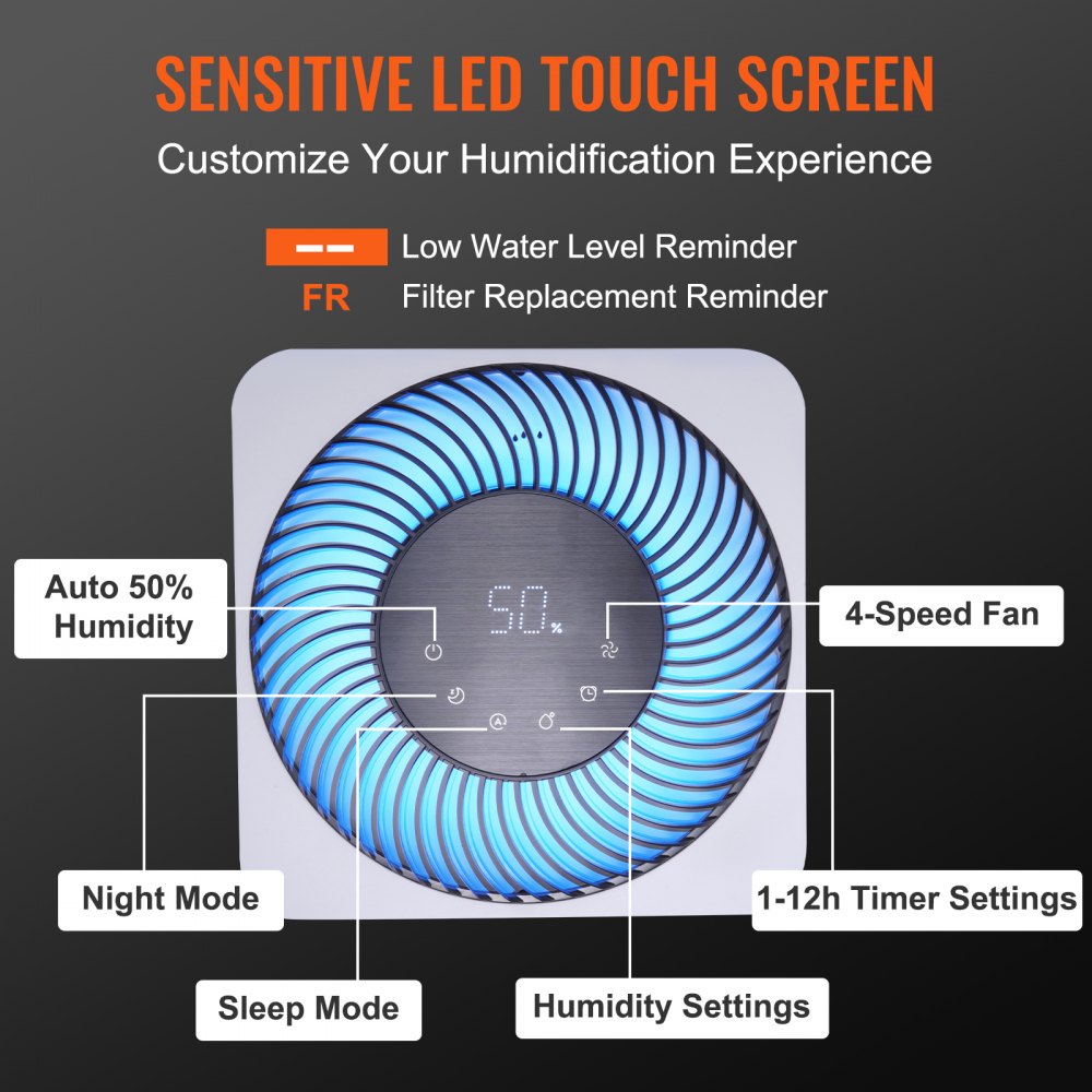 CF-6318 - 3L Evaporative Humidifier for Spaces up to 473.6 sqft