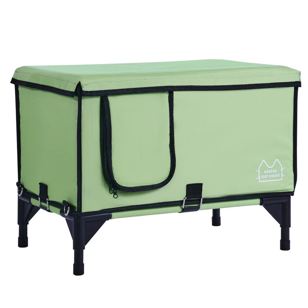 JUYI U8-M - Insulated Heated Cat House with Temperature Control and Windproof Stakes