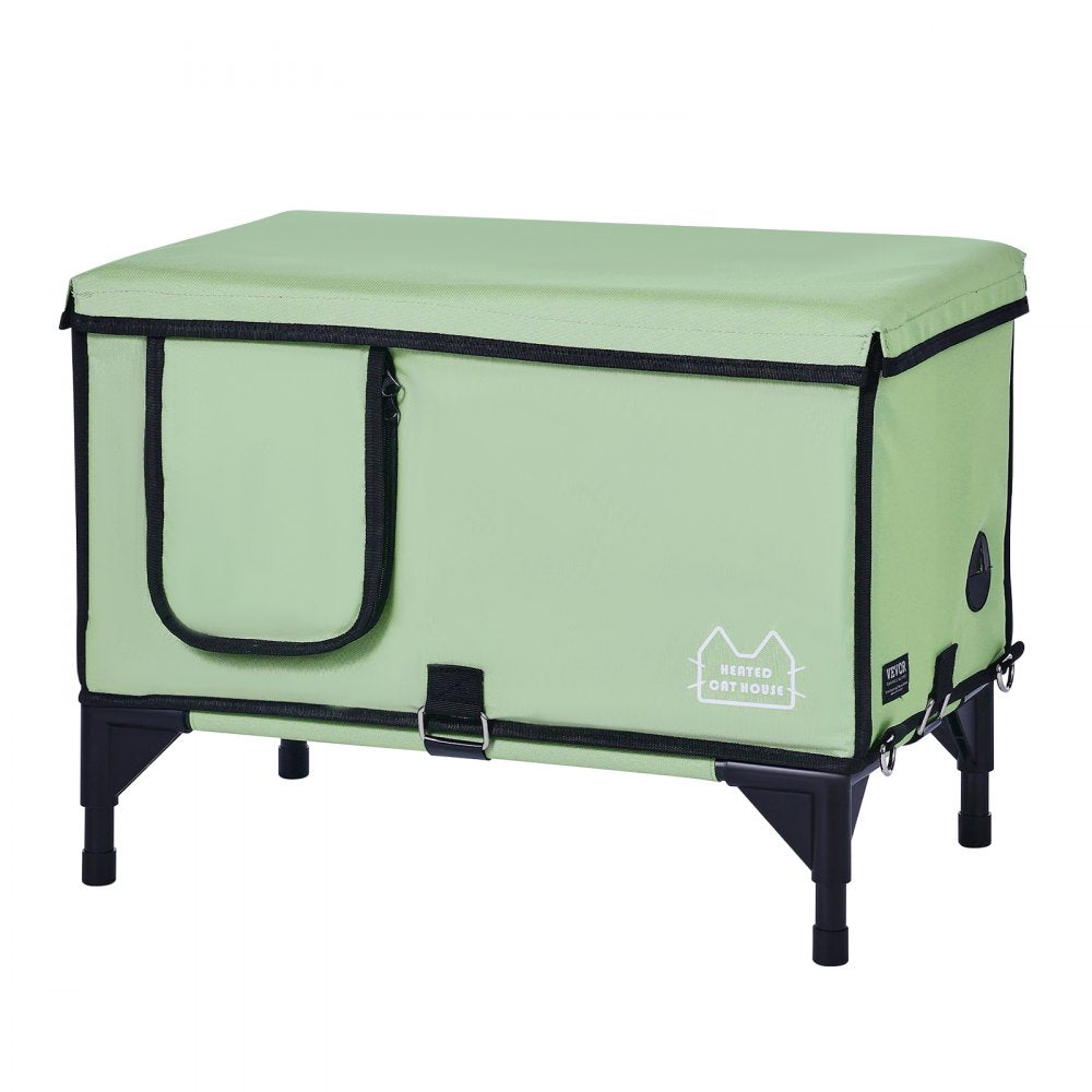 JUYI U8-M - Insulated Heated Cat House with Temperature Control and Windproof Stakes