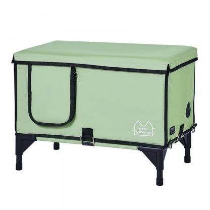 JUYI U8-M - Insulated Heated Cat House with Temperature Control and Windproof Stakes