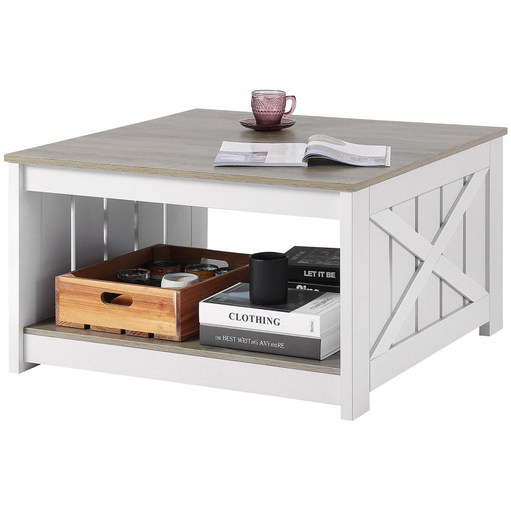 KLLT-01 - 31.5" Flip-Top Farmhouse Coffee Table with Storage