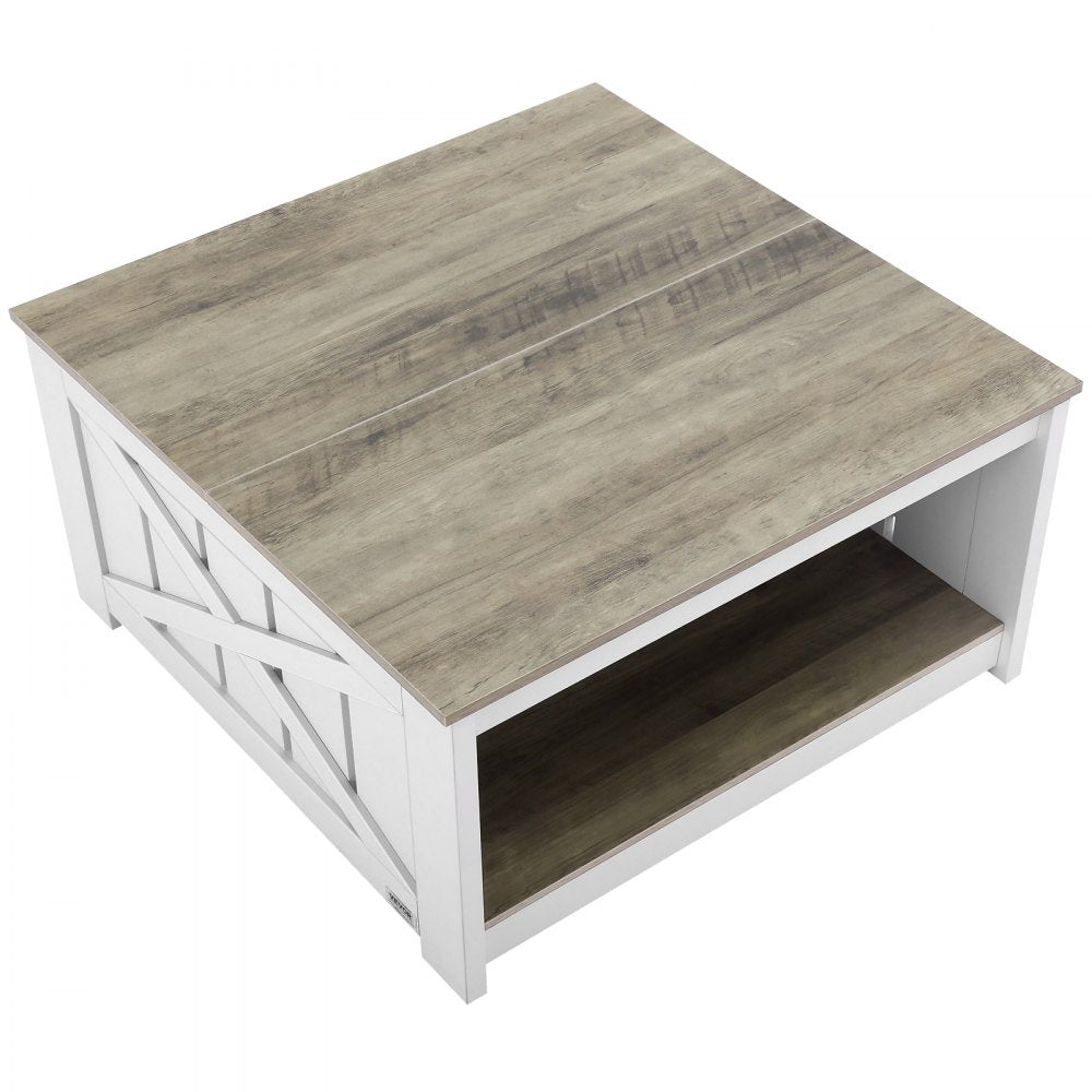 KLLT-01 - 31.5" Flip-Top Farmhouse Coffee Table with Storage