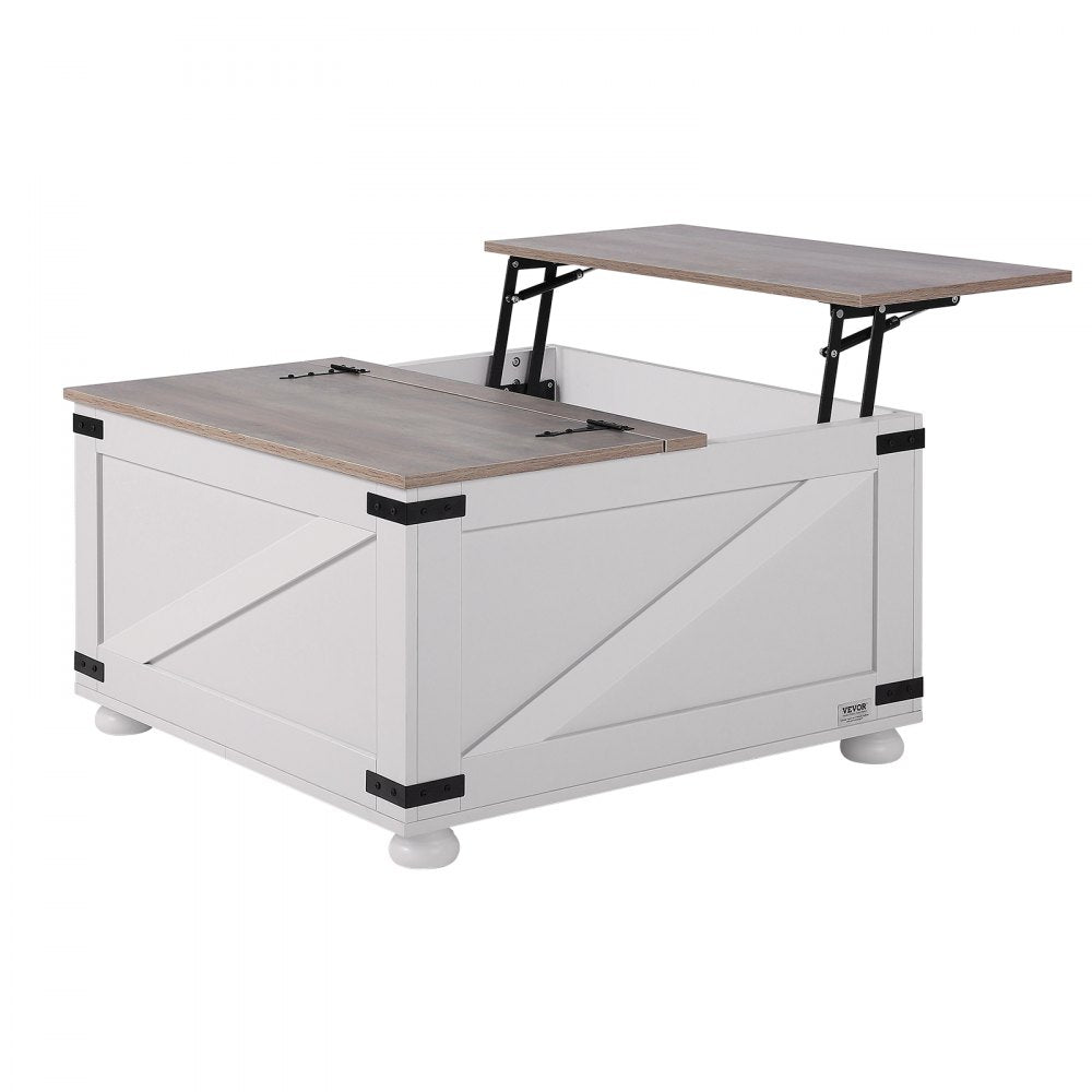 KLLT-02 - Rustic Lift-Top Coffee Table with Hidden Storage